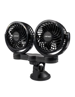 Amio - ΑΝΕΜΙΣΤΗΡΑΣ ΔΙΠΛΟΣ 24V 2χ4''(10,8cm) ΜΕ ΦΙΣ ΑΝΑΠΤΗΡΑ 2 ΤΑΧΥΤΗΤΩΝ ΜΕ ΒΕΝΤΟΥΖΑ PRO SERIES - 1 ΤΕΜ. (03011/AM)