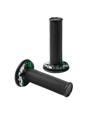 ΧΕΡΟΥΛΙΑ MOTO DONUT OFF-ROAD ΜΑΥΡΑ/ΠΡΑΣΙΝΑ 22MM+25MM 12CM 2ΤΕΜ