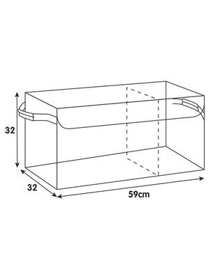 ΚΟΥΤΙ ORGANIZER ΠΟΡΤ ΜΠΑΓΚΑΖ PREMIUM ΑΔΙΑΒΡΟΧΟ 54L 2 ΘΕΣΕΩΝ ΜΕ 2 ΧΕΡΟΥΛΙΑ (XL) (59x32 x32 cm)