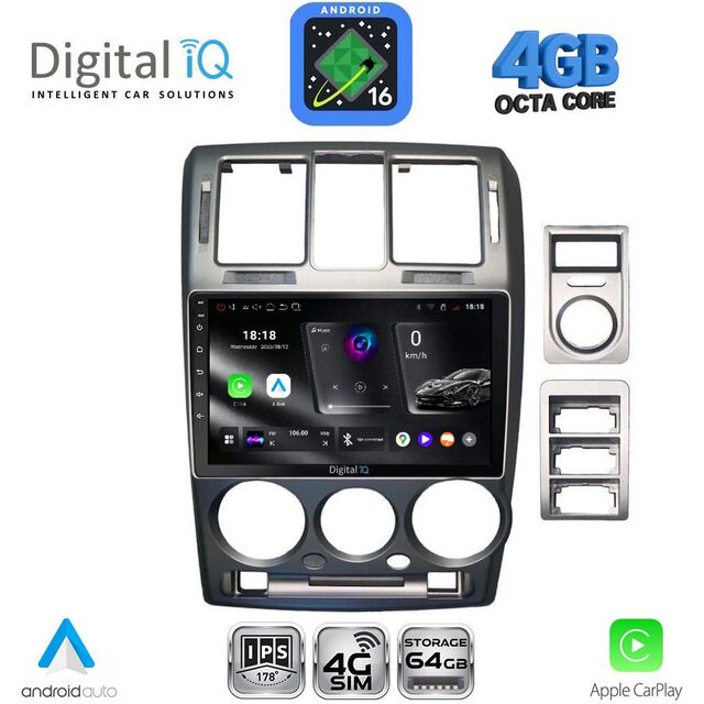 DIGITAL IQ RTG 6222GR_CPA (9inc) MULTIMEDIA TABLET for HYUNDAI GETZ mod. 2002-2011 (GREY)