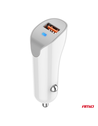 Amio - ΦΟΡΤΙΣΤΗΣ ΑΝΑΠΤΗΡΑ 12/24V ΜΕ 1 ΘΥΡΑ USB 10.5W 5V/2.1A ΛΕΥΚΟΣ - 1 Τεμ. (03873/AM)