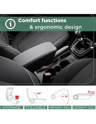 Ολοκληρωμένος Τεμπέλης Καθίσματος ARMSTER 3 PLUG & PLAY για VW T5 LHD 2003-2016 / VW T6 LHD 2016-2022 / VW T7 LHD 2022+ / VW ID Buzz LHD 2022+ / VW ID.4 LHD 2021+ / VW ID.5 LHD 2022+ (2 θέσεων με Εργοστασιακό Υποβραχιόνιο) από Πλαστικό και Vegan Δέρμα