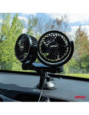 Amio - ΑΝΕΜΙΣΤΗΡΑΣ ΔΙΠΛΟΣ 24V 2χ4''(10,8cm) ΜΕ ΦΙΣ ΑΝΑΠΤΗΡΑ 2 ΤΑΧΥΤΗΤΩΝ ΜΕ ΒΕΝΤΟΥΖΑ PRO SERIES - 1 ΤΕΜ. (03011/AM)