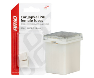 Amio - ΑΣΦΑΛΕΙΕΣ JapVal PAL ΜICRO 14mm ΘΗΛΥΚΕΣ 25A ΣΕ ΛΕΥΚΟ ΧΡΩΜΑ - 2 Τεμ. (03452/AM)