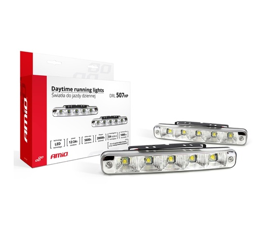 Amio – Φώτα Ημέρας DRL LED 12/24V 1000Lm για Μέγιστη Ορατότητα & Ασφάλεια σε Αυτοκίνητο & Φορτηγό – Σετ 2 Τεμ. (01523/AM)