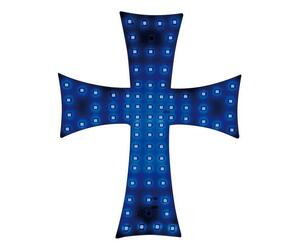 ΣΤΑΥΡΟΣ 24V ΜΕ 81 LED ΜΠΛΕ ΜΕ ΦΙΣ ΑΝΑΠΤΗΡΑ ΚΑΙ ΚΑΛΩΔΙΟ 200cm 200x250mm