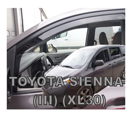 ΑΝΕΜΟΘΡΑΥΣΤΕΣ ΓΙΑ TOYOTA SIENNA III XL30 5D 2010+ ΖΕΥΓΑΡΙ ΑΠΟ ΕΥΚΑΜΠΤΟ ΦΙΜΕ ΠΛΑΣΤΙΚΟ HEKO - 2 ΤΕΜ.