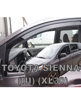 ΑΝΕΜΟΘΡΑΥΣΤΕΣ ΓΙΑ TOYOTA SIENNA III XL30 5D 2010+ ΖΕΥΓΑΡΙ ΑΠΟ ΕΥΚΑΜΠΤΟ ΦΙΜΕ ΠΛΑΣΤΙΚΟ HEKO - 2 ΤΕΜ.