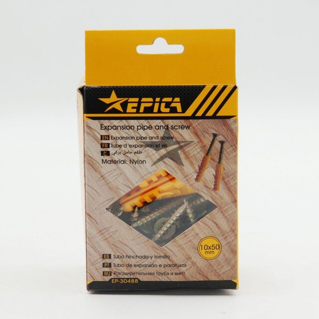ΠΛΑΣΤΙΚΕΣ ΕΠΕΚΤΑΣΕΙΣ ΚΑΙ ΒΙΔΕΣ 10x50mm 50ΤΜΧ EPICA STAR TO-EP-30488
