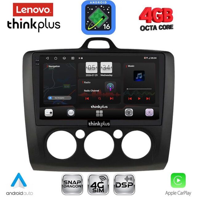 LENOVO LTG 7156BL_CPA A/C (9inc) MULTIMEDIA TABLET for FORD FOCUS mod. 2005-2012 (BLACK)