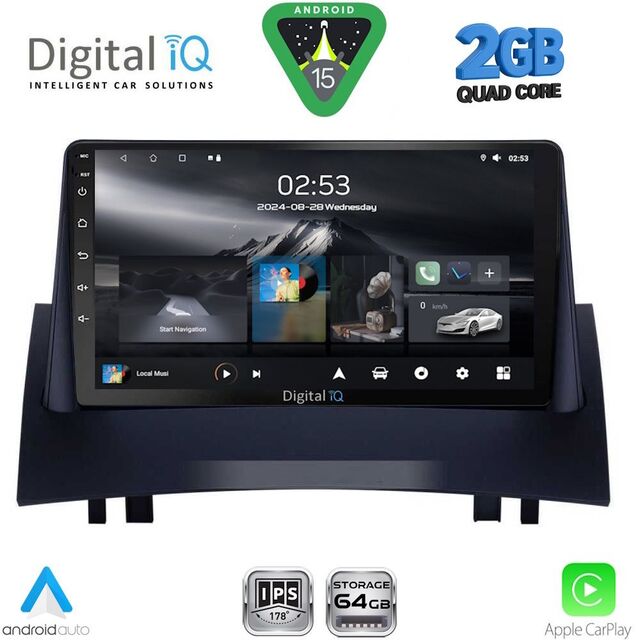 DIGITAL IQ RSD 1555_CPA (9inc) MULTIMEDIA TABLET for RENAULT MEGANE 2 mod. 2002-2008