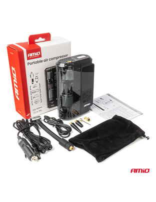Amio - ΚΟΜΠΡΕΣΕΡ ΑΕΡΑ ΕΠΑΝΑΦΟΡΤΙΖΟΜΕΝΟ 12V & USB-C 10BAR 150PSI 20L/MIN 40W 1ΤΕΜ. (04378/AM)