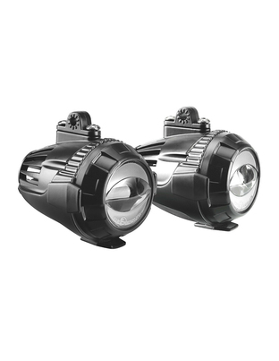 Lampa - Προβολείς Ομίχλης Moto FOG-X2 12V 30W 2100lm 6000-6500K Φ71mm 1 LED Αδιάβροχοι IP68 με Καλωδίωση και Βάσεις Φ38-39mm - Σετ 2 Τεμ. (9158.2-LM)