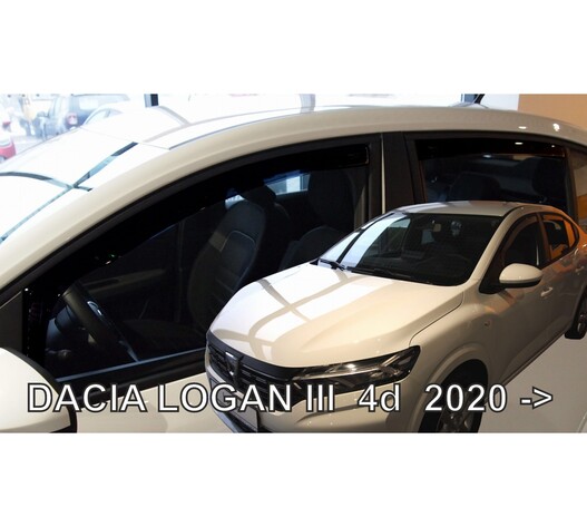 ΑΝΕΜΟΘΡΑΥΣΤΕΣ ΓΙΑ DACIA LOGAN 4D SEDAN 2020+  ΣΕΤ ΑΥΤΟΚΙΝΗΤΟΥ ΑΠΟ ΕΥΚΑΜΠΤΟ ΦΙΜΕ ΠΛΑΣΤΙΚΟ HEKO - 4 ΤΕΜ.
