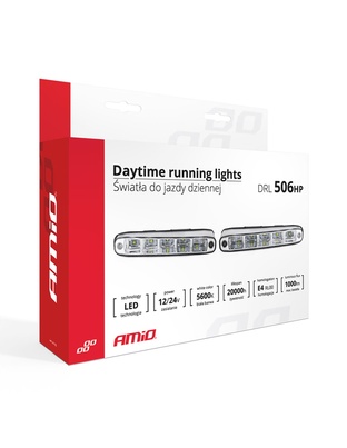 Amio – Φώτα Ημέρας DRL LED 12/24V 1000Lm για Αυξημένη Ορατότητα & Ασφάλεια σε Αυτοκίνητο & Φορτηγό – Σετ 2 Τεμ. (01522/AM)