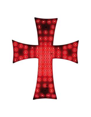 ΣΤΑΥΡΟΣ 24V ΜΕ 81 LED ΚΟΚΚΙΝΟ ΜΕ ΦΙΣ ΑΝΑΠΤΗΡΑ ΚΑΙ ΚΑΛΩΔΙΟ 200cm 200x250mm