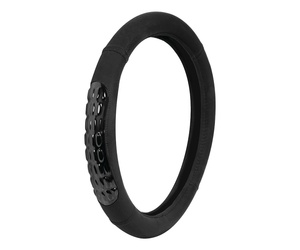 ΚΑΛΥΜΜΑ ΤΙΜΟΝΙΟΥ GEL GRIP (S) 35/37cm ΜΙΚΡΟΙΝΕΣ/ΤΖΕΛ ΜΑΥΡΟ ΑΟΣΜΟ ECO-FRIENDLY