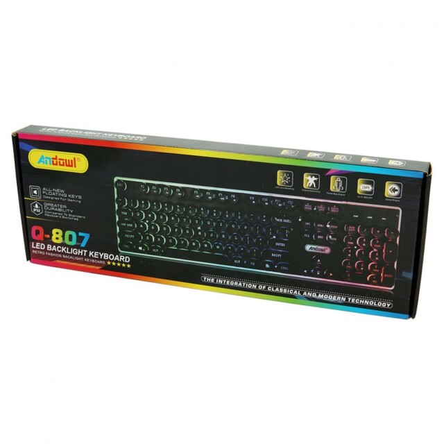 ΠΛΗΚΤΡΟΛΟΓΙΟ LED BACKLIGHT ANDOWL AN-Q-807
