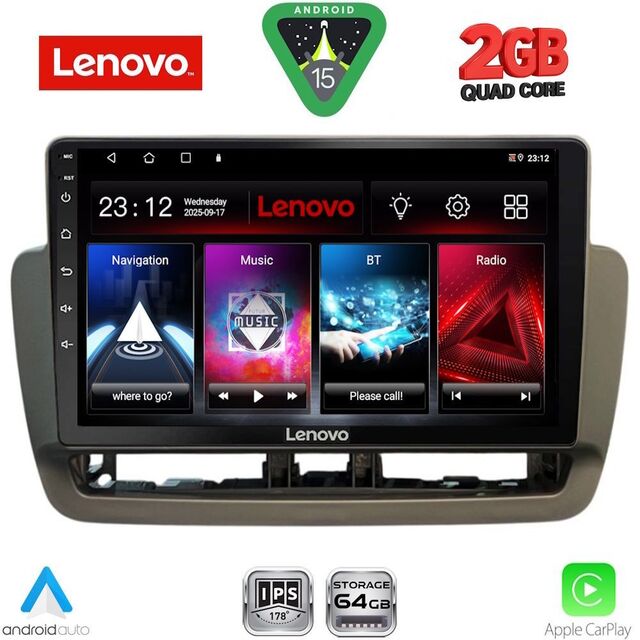 LENOVO LVD 2572GR_CPA (9inc) MULTIMEDIA TABLET for SEAT IBIZA mod. 2012-2015