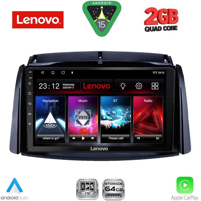 LENOVO LVD 2551_CPA (9inc) MULTIMEDIA TABLET for RENAULT KOLEOS mod. 2006-2016