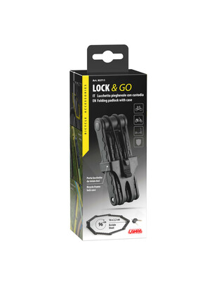 Lampa - Πτυσσόμενη Κλειδαριά Ποδηλάτου Lock & Go 96 cm με Θήκη & 2 Κλειδιά - 1 τεμ. (9371.1-LB)