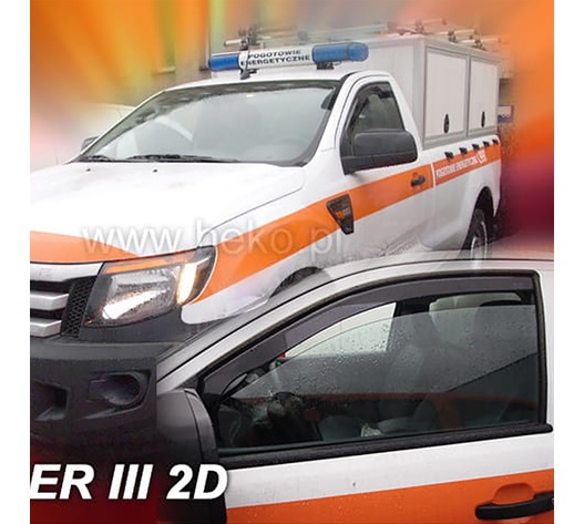 ΑΝΕΜΟΘΡΑΥΣΤΕΣ ΓΙΑ FORD RANGER 2D 2012+ ΖΕΥΓΑΡΙ ΑΠΟ ΕΥΚΑΜΠΤΟ ΦΙΜΕ ΠΛΑΣΤΙΚΟ HEKO - 2 ΤΕΜ.