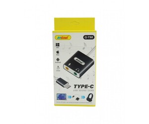 USB TYPE-C ΚΑΡΤΑ ΗΧΟΥ SOUND CARD ANDOWL Q-T98