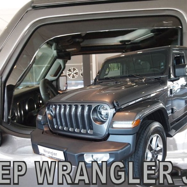 Heko – Ανεμοθραύστες Εμπρός Παραθύρων για Jeep Wrangler / Gladiator JL 5D 2019+, από εύκαμπτο φιμέ πλαστικό για προστασία και άνεση – 2 Τεμ. (ΑΝΕΜ.19132)