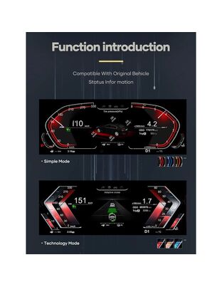 DIGITAL IQ DDD 976_DC (12.3in) DIGITAL CLUSTER for BMW X5 (E70) - X6 (E71) mod. 2007-2013 with CCC-CIC