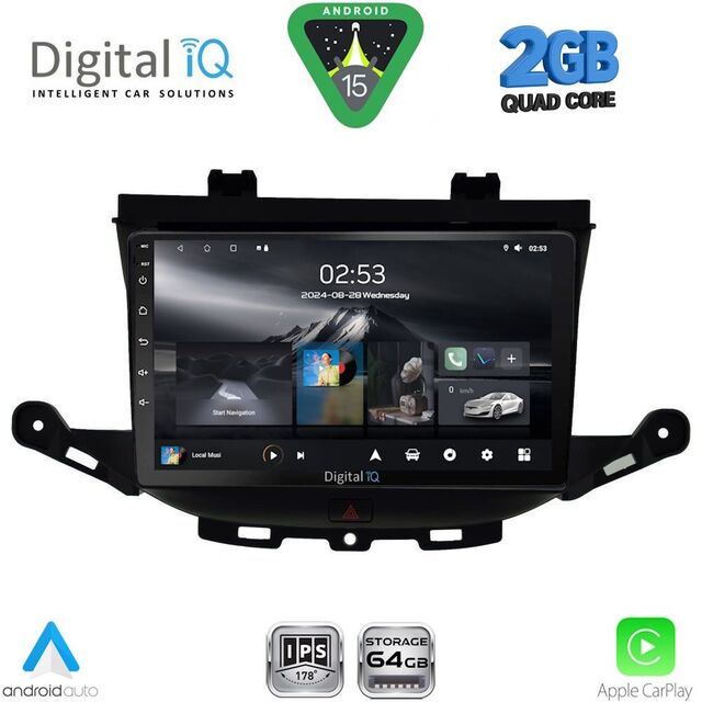 DIGITAL IQ RSD 1483_CPA (9inc) MULTIMEDIA TABLET for OPEL ASTRA K mod. 2015-2022