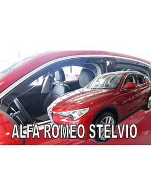 ΑΝΕΜΟΘΡΑΥΣΤΕΣ ΓΙΑ ALFA ROMEO STELVIO 5D 2017+ ΣΕΤ ΑΥΤΟΚΙΝΗΤΟΥ ΑΠΟ ΕΥΚΑΜΠΤΟ ΦΙΜΕ ΠΛΑΣΤΙΚΟ HEKO - 4 ΤΕΜ.