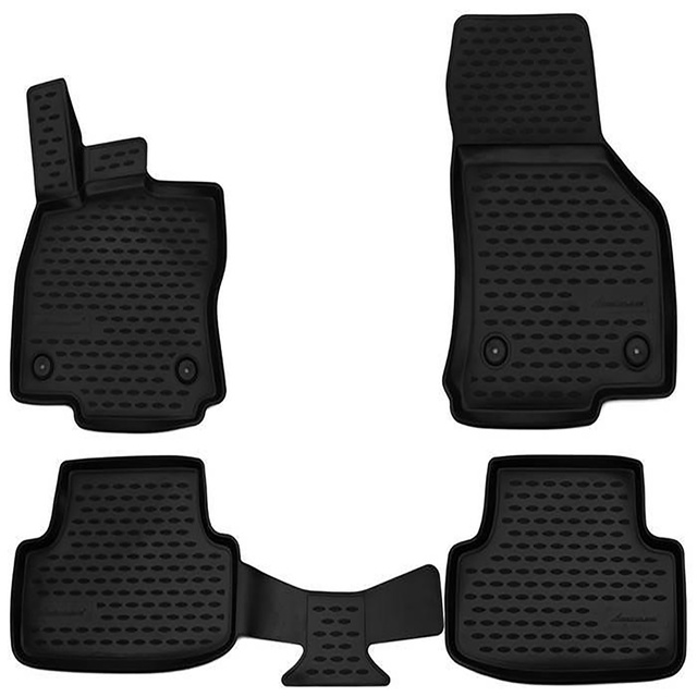 ΠΑΤΑΚΙΑ ΣΕ ΣΚΑΦΗ TPE ΛΑΣΤΙΧΟ ΓΙΑ AUDI A3 8V HTB 2012-2016 / 2016-2020  ΣΕ ΜΑΥΡΟ ΧΡΩΜΑ NOVLINE - 4 ΤΕΜ.