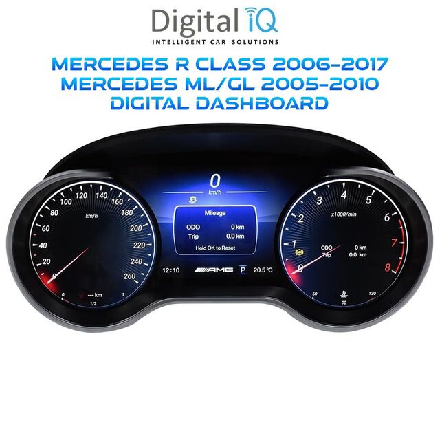DIGITAL IQ DDD 996_DC (12.3in) DIGITAL INSTRUMENT CLUSTER for MERCEDES R CLASS mod. 2006-2017 - ML - GL mod. 2005-2010