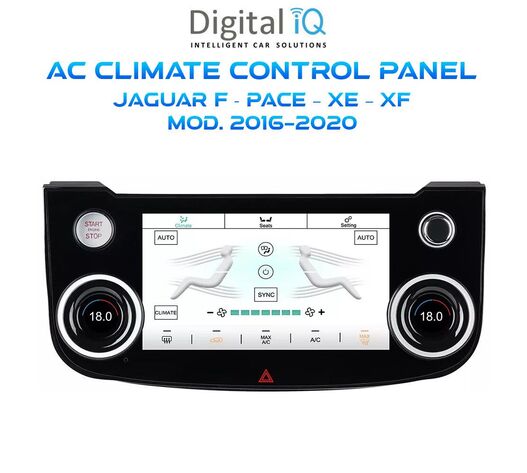 DIGITAL IQ FZ 2013_CL - TOUCHSCREEN CLIMATE CONTROL PANEL 7" for JAGUAR F - PACE - XE - XF mod. 2016-2020