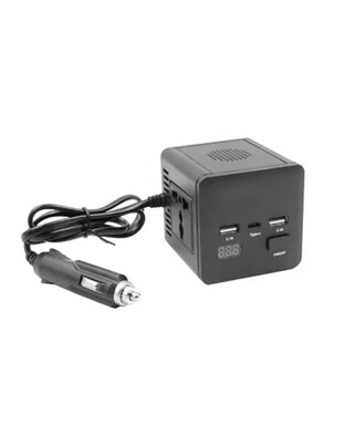 INVERTER ΑΥΤΟΚΙΝΗΤΟΥ 150W ΑΠΟ 12/24V DC ΣΕ 220V AC ΜΕ 2xUSB RLG-743