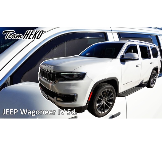 Heko - Ανεμοθραύστες για Jeep Wagoneer IV 5 Doors 2021-2025 Σετ Αυτοκινήτου Απο Εύκαμπτο Φιμέ Πλαστικό - 4 τεμ. (ΑΝΕΜ.SET19140)