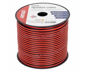 Amio - Δίδυμο Καλώδιο Ηχείων CCA 2×1,5mm² 100m - 1 τεμ. (04459/AM)