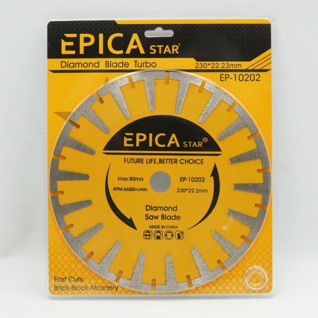 ΔΙΑΜΑΝΤΟΔΙΣΚΟΣ ΚΟΠΗΣ TURBO 230*22.2mm EPICA STAR TO-EP-10202