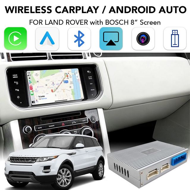 DIGITAL IQ LR 715F CPA (WIRELESS CARPLAY / ANDROID AUTO BOX with 2 CAMERA IN for JAGUAR - LAND ROVER mod. 2016-2019 with BOSCH 8" Screen)