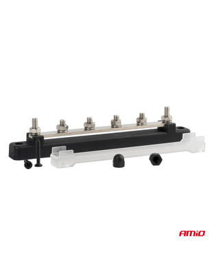 Amio - ΜΠΑΡΑ ΚΑΛΩΔΙΩΝ / ΤΕΡΜΑΤΙΚΟ 4 ΘΕΣΕΩΝ M6 max 48V - 1 Τεμ. (03808/AM)