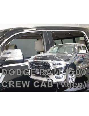 ΑΝΕΜΟΘΡΑΥΣΤΕΣ ΓΙΑ DODGE RAM 1500 CREW CAB (ΔΙΠΛΟΚΑΜΠΙΝΟ) 4D 2019+ ΣΕΤ ΑΥΤΟΚΙΝΗΤΟΥ ΑΠΟ ΕΥΚΑΜΠΤΟ ΦΙΜΕ ΠΛΑΣΤΙΚΟ HEKO - 4 ΤΕΜ.