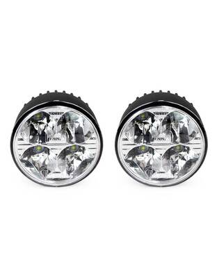 Amio – Στρογγυλά Φώτα Ημέρας DRL LED 12/24V 800Lm για Αυξημένη Ορατότητα & Ασφάλεια σε Αυτοκίνητο & Φορτηγό – Σετ 2 Τεμ. (01524/AM)