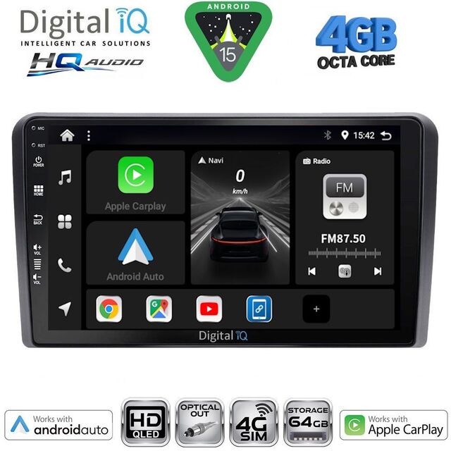 DIGITAL IQ BXK 19744_CPAA  (9inc) MULTIMEDIA TABLET for GOLF 4 mod. 1998-2003