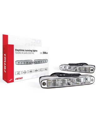Amio – Φώτα Ημέρας DRL LED 12/24V 1000Lm για Αυξημένη Ορατότητα & Ασφάλεια σε Αυτοκίνητο & Φορτηγό – Σετ 2 Τεμ. (01522/AM)
