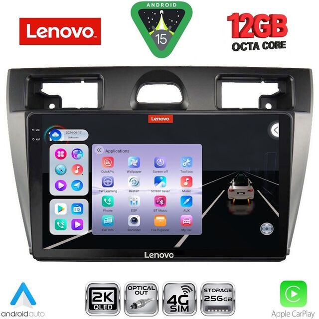 LENOVO SSZ 12153SL_CPA (9inc) MULTIMEDIA TABLET for FORD FIESTA mod. 2005-2008 (SILVER)
