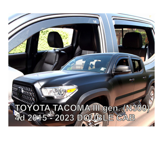 ΑΝΕΜΟΘΡΑΥΣΤΕΣ ΓΙΑ TOYOTA TACOMA N300 4D DOUBLE CAB 2015-2023 ΣΕΤ ΑΥΤΟΚΙΝΗΤΟΥ ΑΠΟ ΕΥΚΑΜΠΤΟ ΦΙΜΕ ΠΛΑΣΤΙΚΟ HEKO - 4 ΤΕΜ