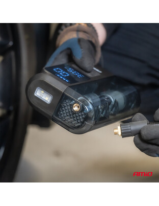 Amio - ΚΟΜΠΡΕΣΕΡ ΑΕΡΑ ΕΠΑΝΑΦΟΡΤΙΖΟΜΕΝΟ 12V & USB-C 10BAR 150PSI 20L/MIN 40W 1ΤΕΜ. (04378/AM)