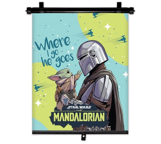 Amio - ΚΟΥΡΤΙΝΑΚΙ ΗΛΙΟΠΡΟΣΤΑΣΙΑΣ ΣΕ ΡΟΛΟ THE MANDALORIAN 36x45cm ΓΙΑ ΠΛΑΙΝΟ ΤΖΑΜΙ/ΠΙΣΩ ΠΑΡΜΠΡΙΖ - 1 Τεμ. (S59383/AM)