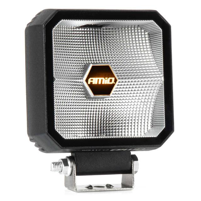 Amio - ΠΡΟΒΟΛΕΑΣ ΕΡΓΑΣΙΑΣ ΤΕΤΡΑΓΩΝΟΣ LED 30W 9>50V 3 ΧΡΗΣΕΩΝ ΛΕΥΚΟ/ΠΟΡΤΟΚΑΛΙ ΦΩΣ 110x110x52mm - 1 Τεμ. (04394/AM)