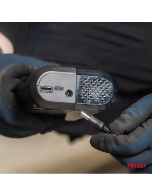 Amio - ΚΟΜΠΡΕΣΕΡ ΑΕΡΑ ΕΠΑΝΑΦΟΡΤΙΖΟΜΕΝΟ 12V & USB-C 10BAR 150PSI 20L/MIN 40W 1ΤΕΜ. (04378/AM)